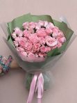 Розовые кустовые розы 15 стеблей=45 бутонов, арт. 320