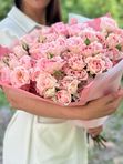 Розовые кустовые розы 21 стебель=63 бутона арт. 420