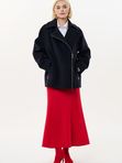 Косуха из 100%-й пальтовой шерсти чёрного цвета Марчелла
