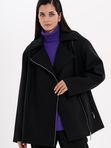 Косуха из 100%-й пальтовой шерсти чёрного цвета Марчелла