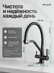 Смеситель для кухни с гибким изливом и выходом для фильтрованной воды WFLOW