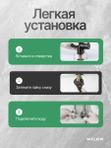 Смеситель для кухни с гибким изливом из нержавеющей стали черный матовый WFLOW