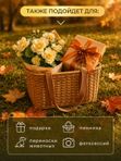 Корзина плетеная с ручками для хранения, для пикника БОЛЬШАЯ