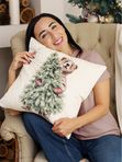 Lavatera_Home Новогодняя наволочка Медведь 40х40 см