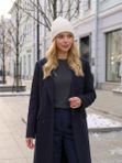 Шапка с кашемиром трансформер демисезонная вязаная