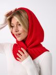 Капор из полушерсти с застежкой на флисе зимний