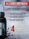 Allegory Greywash Set грейвош набор теневых тату красок для теней и градиентов, 60 мл