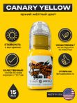 Пигмент краска для тату желтая Canary Yellow 15 мл, World Famous Tattoo Ink