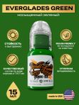 Пигмент краска для тату зеленая Everglades Green 15 мл, World Famous Tattoo Ink