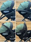 Коляска-трансформер детская Luxmom 710 3B1с автолюлькой, армейский