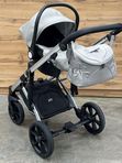 Коляска-трансформер детская Luxmom 570 3B1 (эко-кожа) с автолюлькой ,хаки
