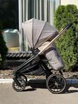 Коляска 2в1 LuxMom 788 для новорожденных, прогулочная коляска в цвете Хаки, эко-стиль