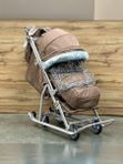 Санки-коляска Nika Ника Детям 7-5SК с колесной базой, Бежевый (НД7-5SК/БЖ)
