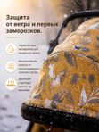 Санки-коляска 3в1 Nika (Ника НД7-5Н) для новорожденных, с колесной базой, горчичный, зимние прогулки