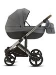 Коляска 3 в 1 Luxmom F5: Люлька + Прогулочный блок + Автокресло, черная