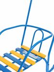 Санки детские Ника Ветерок 2+, с ручкой-толкателем, до 25 кг, голубой