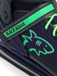 Коньки детские раздвижные BlackAqua AS-408, размер 39-42, темно-синие с зеленым, фитнес-модель