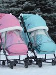 Санки-коляска Nika Ника Детям 7-5К с колесной базой, Розовый с шишкой (НД7-5К/2)