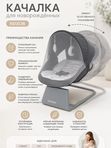 Качалка-шезлонг Luxmom RS003 идеальная электрокачель для новорожденных (0+), темно-серая