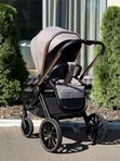 Коляска 2в1 LuxMom 788 для новорожденных, прогулочная коляска в цвете Хаки, эко-стиль