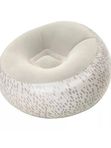 Надувное кресло Bestway Inflate-A-Chair, 112х112х66 см, серое, с велюровой поверхностью