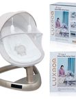 Электрокачели детские Luxmom RS002 Шезлонг качалка для новорожденных, хаки