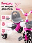 Трехколесный детский велосипед 810, розовый, устойчивая конструкция для развития координации