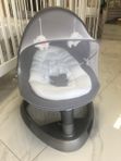 Электрокачели детские Luxmom RS002 Шезлонг качалка для новорожденных, серая