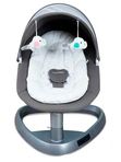 Электрокачели детские Luxmom RS002 Шезлонг качалка для новорожденных, серая