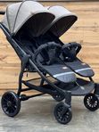 Коляска прогулочная для двойни LuxMom T11, Хаки