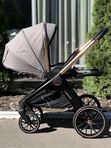 Коляска 2в1 LuxMom 788 для новорожденных, прогулочная коляска в цвете Хаки, эко-стиль
