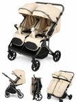 Детская коляска для двойни с перекидной ручкой Luxmom 020 цвет хаки