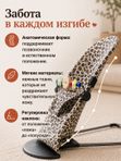 Шезлонг для новорожденных JOYOY, леопард / Кресло-качалка + дуга с игрушками