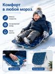 Ледянка мягкая со спинкой СЛ1/ДЗ с динозаврами, зимние санки для детей, Ника