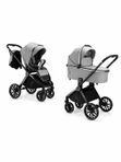Коляска детская 2в1 Luxmom 777 (Люлька + Прогулочный блок), серый