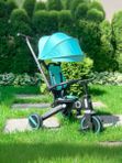 Велосипед складной трехколесный Luxmom 368 Синий (бирюзовый)