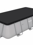 Тент для бассейна Bestway 404х201х100 см, защитное накрытие для каркасного бассейна, графит