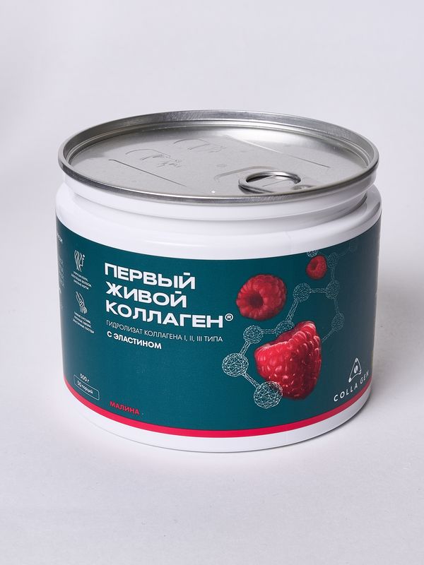 ЖИВОЙ КОЛЛАГЕН со вкусом МАЛИНЫ 500 гр. (Курс 1,5 месяца)
