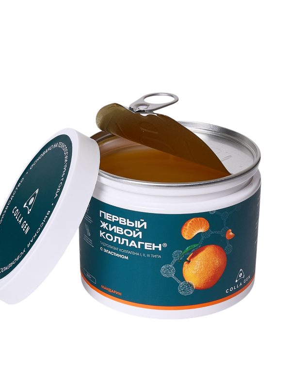ЖИВОЙ КОЛЛАГЕН со вкусом МАНДАРИНА 500 гр. (Курс 1,5 месяца)