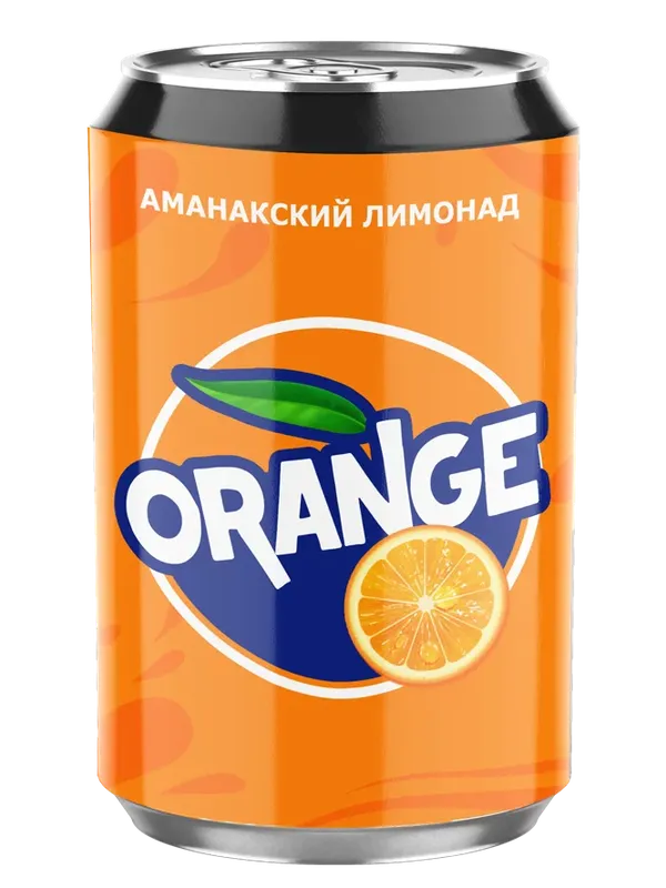 «ORANGE» ЛИМОНАД СО ВКУСОМ АПЕЛЬСИНА 0,33 л.