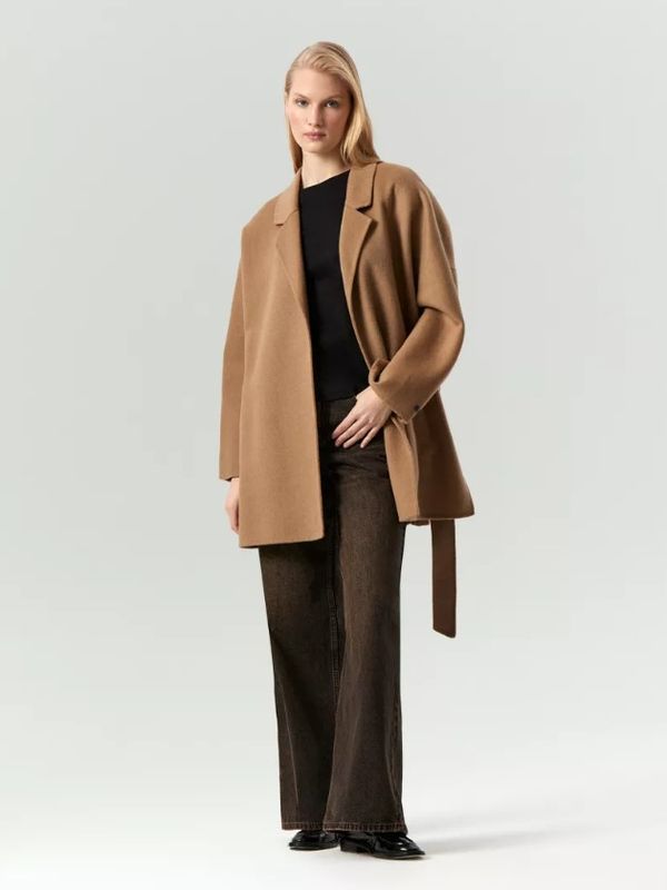 Пальто с запахом (camel), р.S, M, L, XL