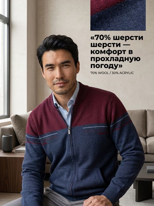 Джемпер на молнии