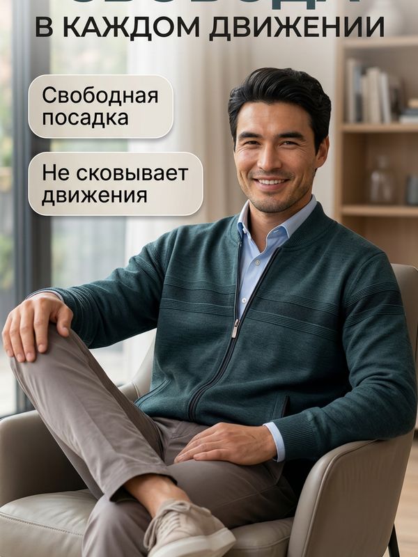 Джемпер на молнии