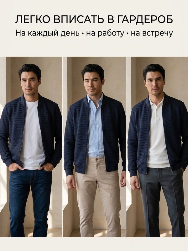 Бомбер трикотажный