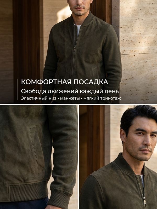 Бомбер трикотажный
