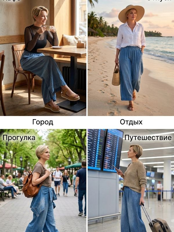 Брюки-палаццо