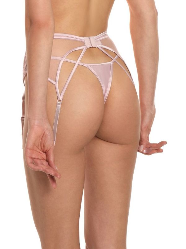 Пояс для панчох JOLIDON FEMME FATALE J2427 // Коричневий+Чорний / Ніжно-рожевий