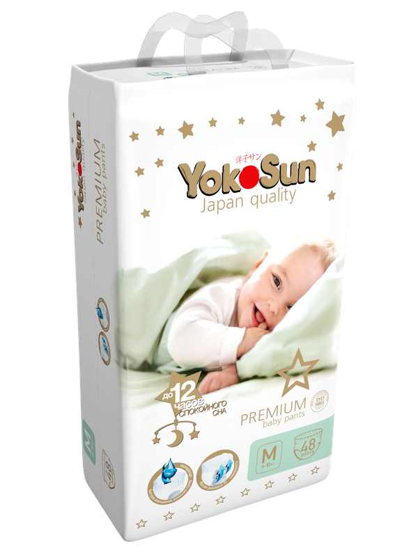 Premium Трусики YOKOSUN M 6-10 кг 48шт * Q-форма