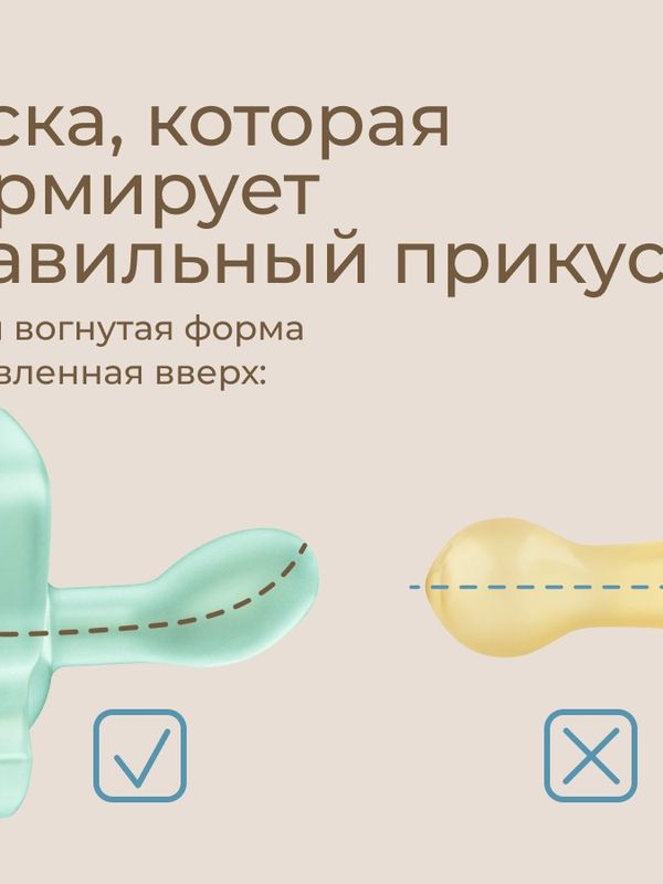 ROXY-KIDS Соска-пустышка цельносиликоновая мятная в стерилизаторе 2 шт (0-6мес) UDS