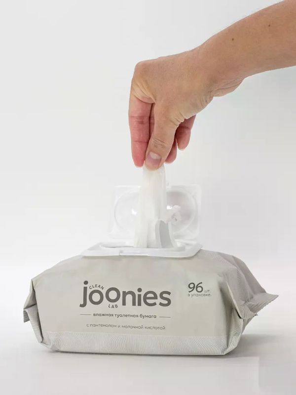 JOONIES Влажная туалетная бумага с молочной кислотой и пантенолом 96шт (0+) UDS